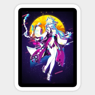 80s Retro Yae Miko Sticker